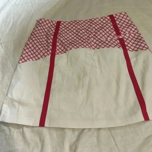 LADY HAGEN Sz 0 Pink & White Golf Skort/Skirt Front & Back Pockets Side Zip Cute - Picture 6 of 7